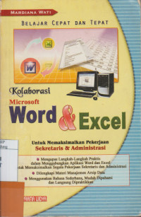 Belajar Cepat & Tepat Kolaborasi Microsoft Word & Excel